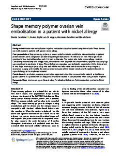 Peripheral embolization, CVIR Endovascular publication