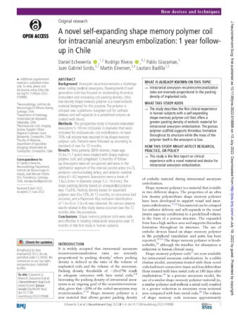 Echeverria_TrelliX Embolic Coil_ Intracranial Aneurysm embolization_Chile_JNIS 2022_Page_1